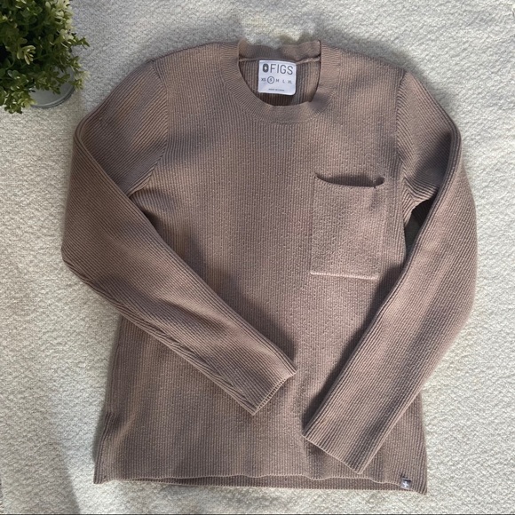 Figs Sweaters | Figs Patch Pocket Ribbed Sweater Size Small | Poshmark